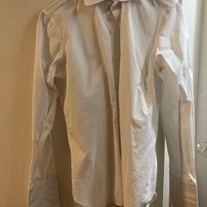 RELIST - Polo Ralph Lauren white cotton dress shirt French cuffs 15